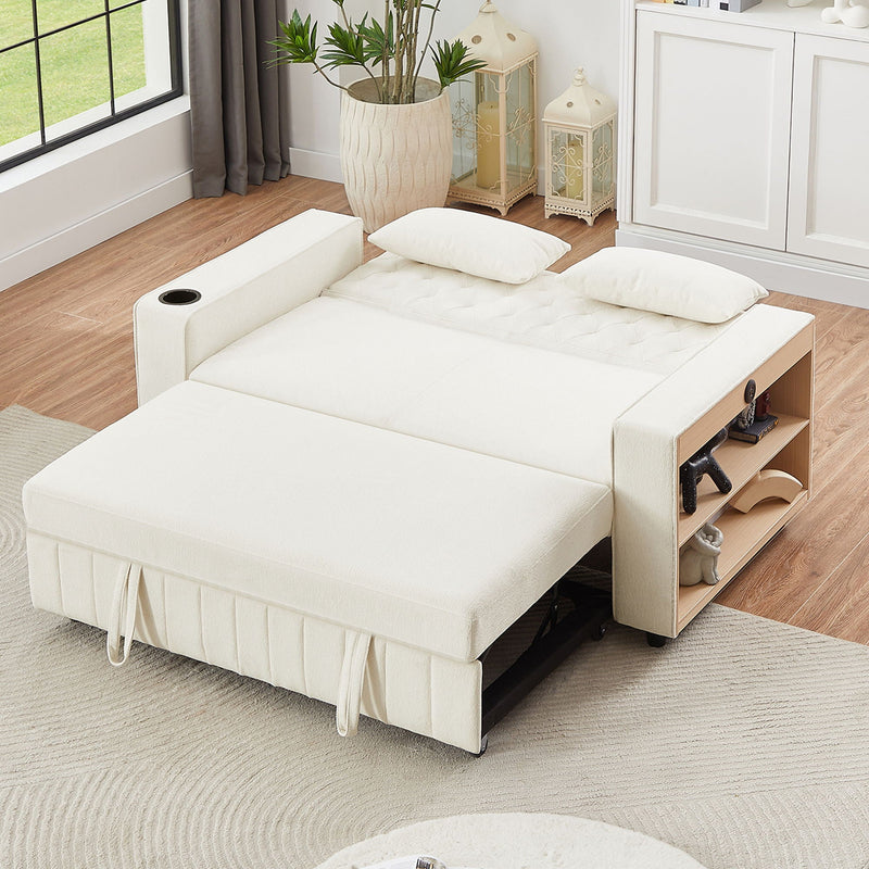 Pull-Out Sofa Bed Convertible Couch With Adjustable Backrest For Living Room by HouseOfZazla