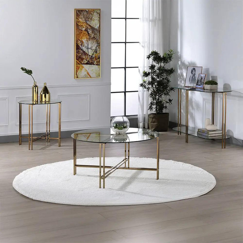 Veises - End Table - Champagne by Unique Piece Furniture