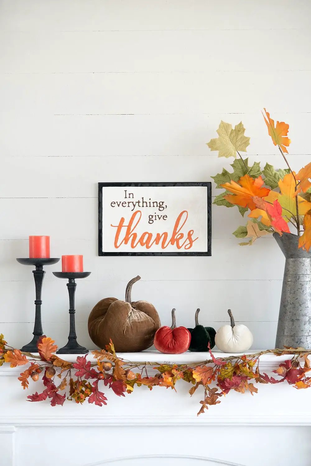 Thanks Wall Sign, Wall Art Decor For Harvest Festival Fall Festival & Thanksgiving Table Decorations (Set of 2) - Black / Orange / White by HouseOfZazla