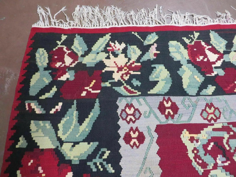 8' X 11' Karabagh Kilim Handmade Flat Weave Wool Rug Vegi Organic Dyes Nice by Jewel Rugs