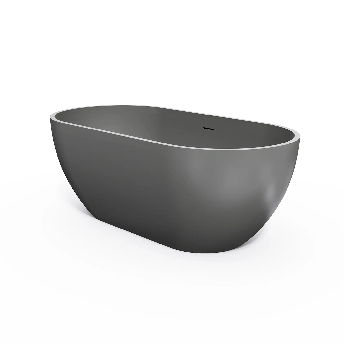 59 Inch Solid Surface Oval Freestanding Bathtub by HouseOfZazla