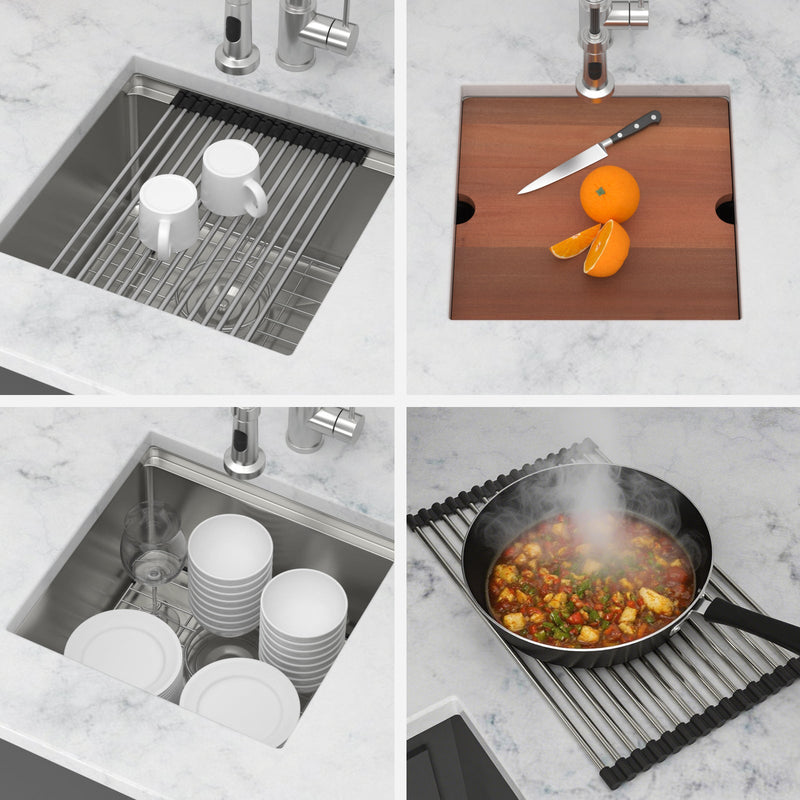 17" Undermount Kitchen Sink - Single Bowl by HouseOfZazla