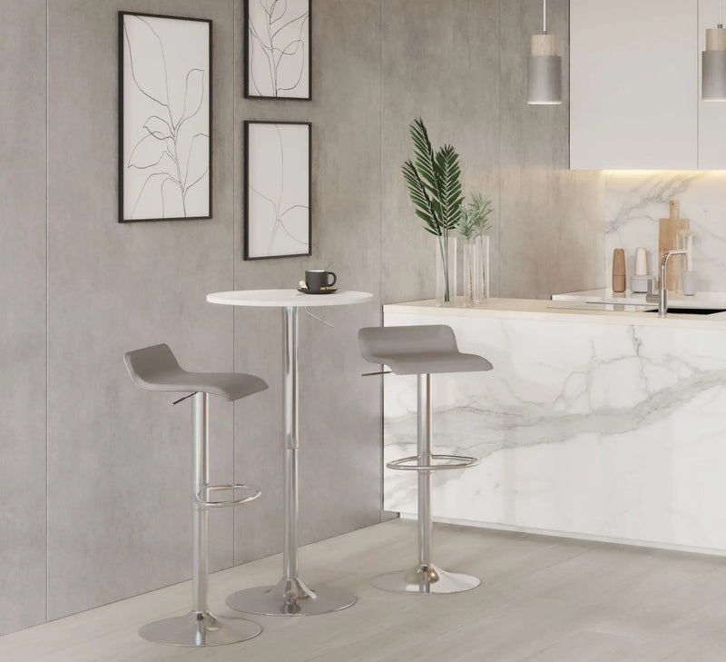 Adjustable Contemporary Bar Table - White by HouseOfZazla