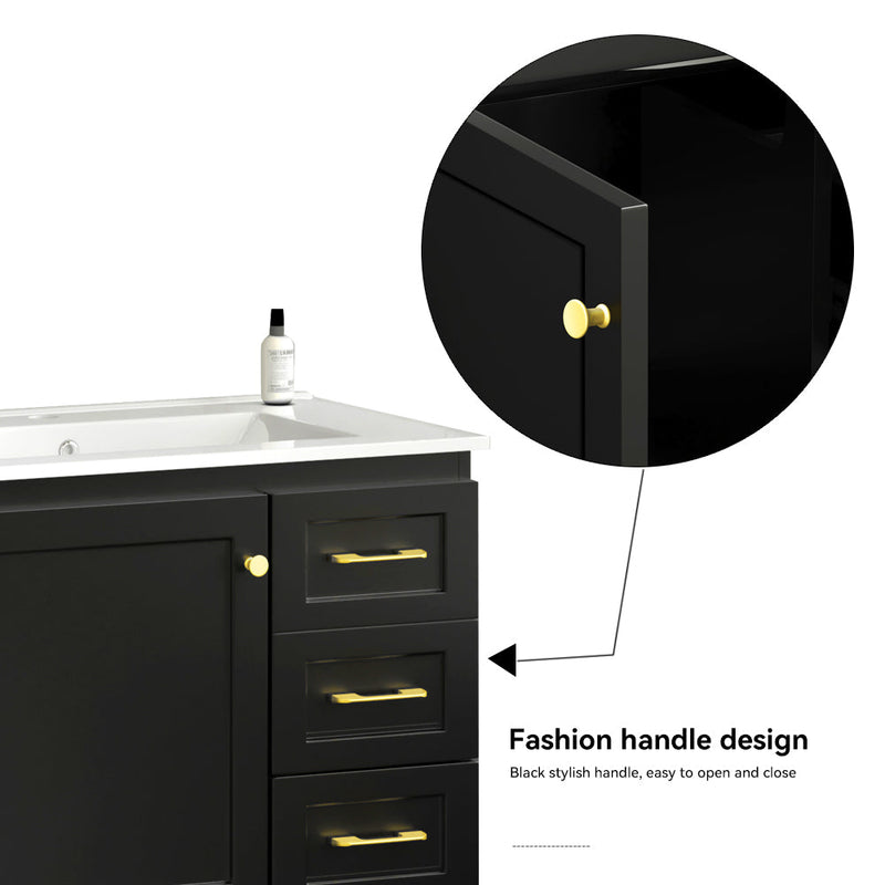 30" Black Bathroom Vanity by HouseOfZazla