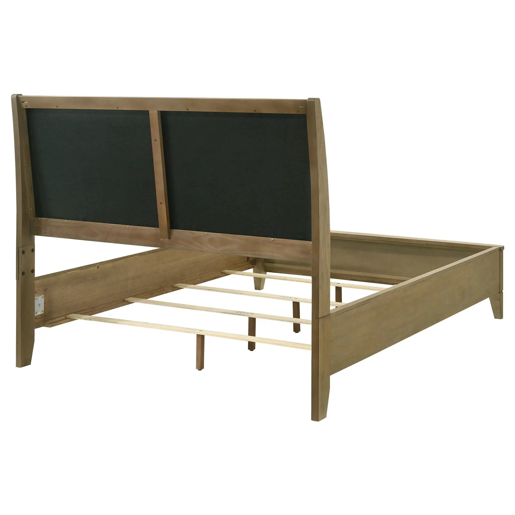 Granada Upholstered Queen Panel Bed Natural Pine by Unique Piece Furniture