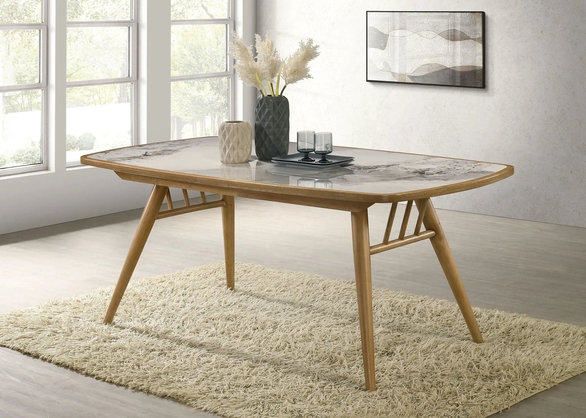 Croyden 73-inch Rectangular Dining Table Weathered Natural by Unique Piece Furniture