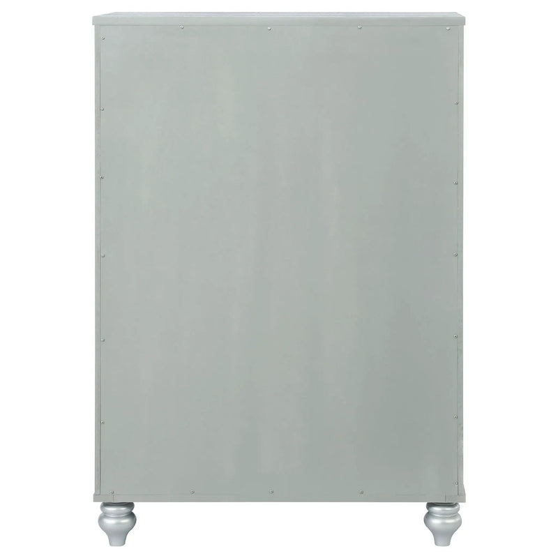 Gunnison 5-drawer Bedroom Chest Silver Metallic by Unique Piece Furniture