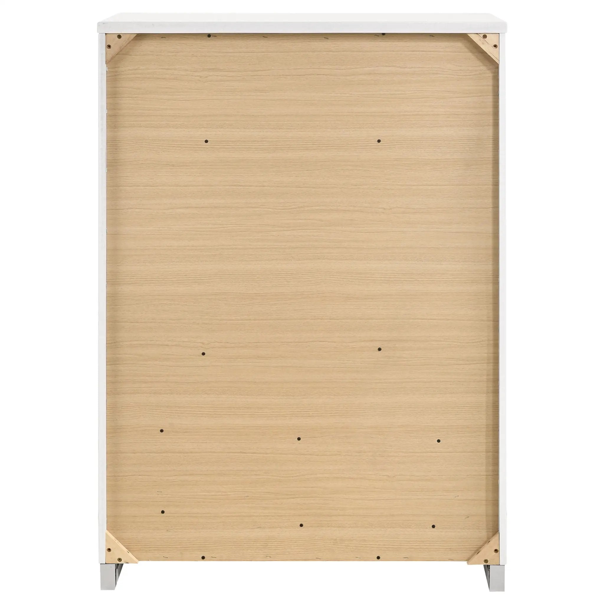 Felicity 5-drawer Bedroom Chest White High Gloss by Unique Piece Furniture