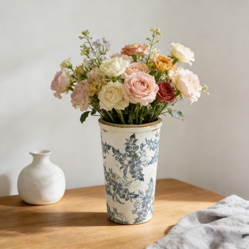 5.3x5.3x9.6' Flower Vase with Wide Mouth by HouseOfZazla