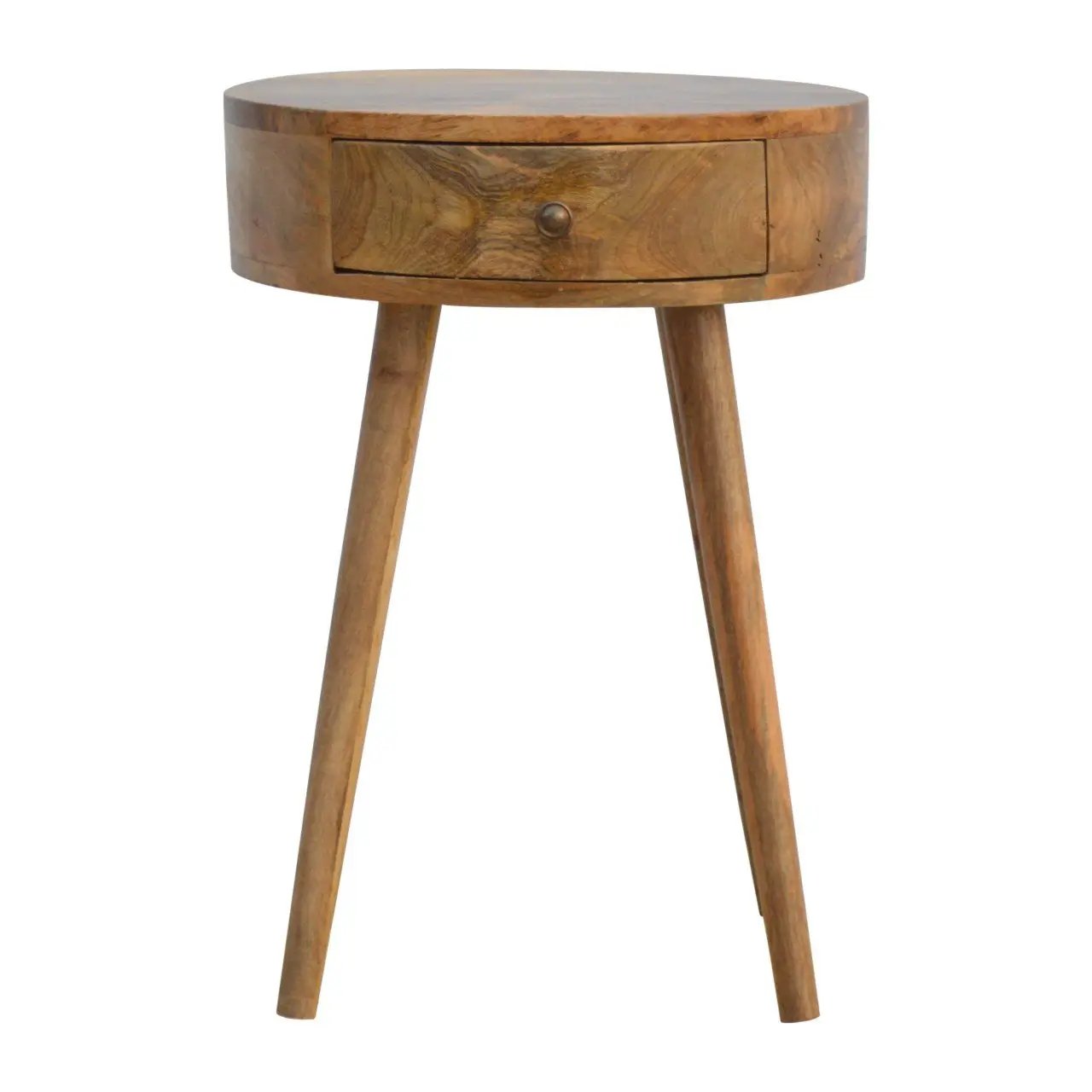 Nordic Chestnut Circular Nightstand by Unique Piece Furniture