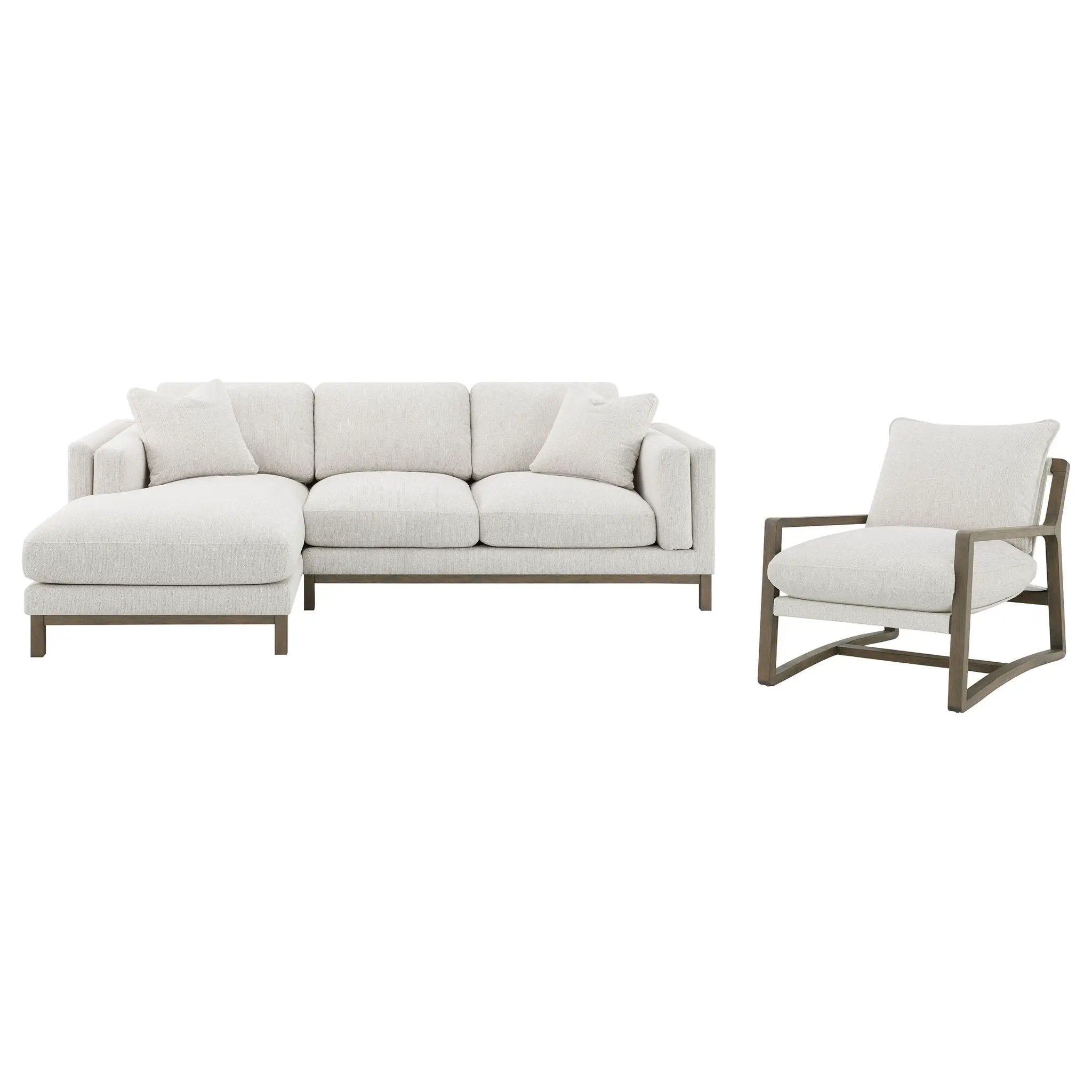 O'Brien - Sectional Sofa With Left Chaise - Sand by HouseOfZazla