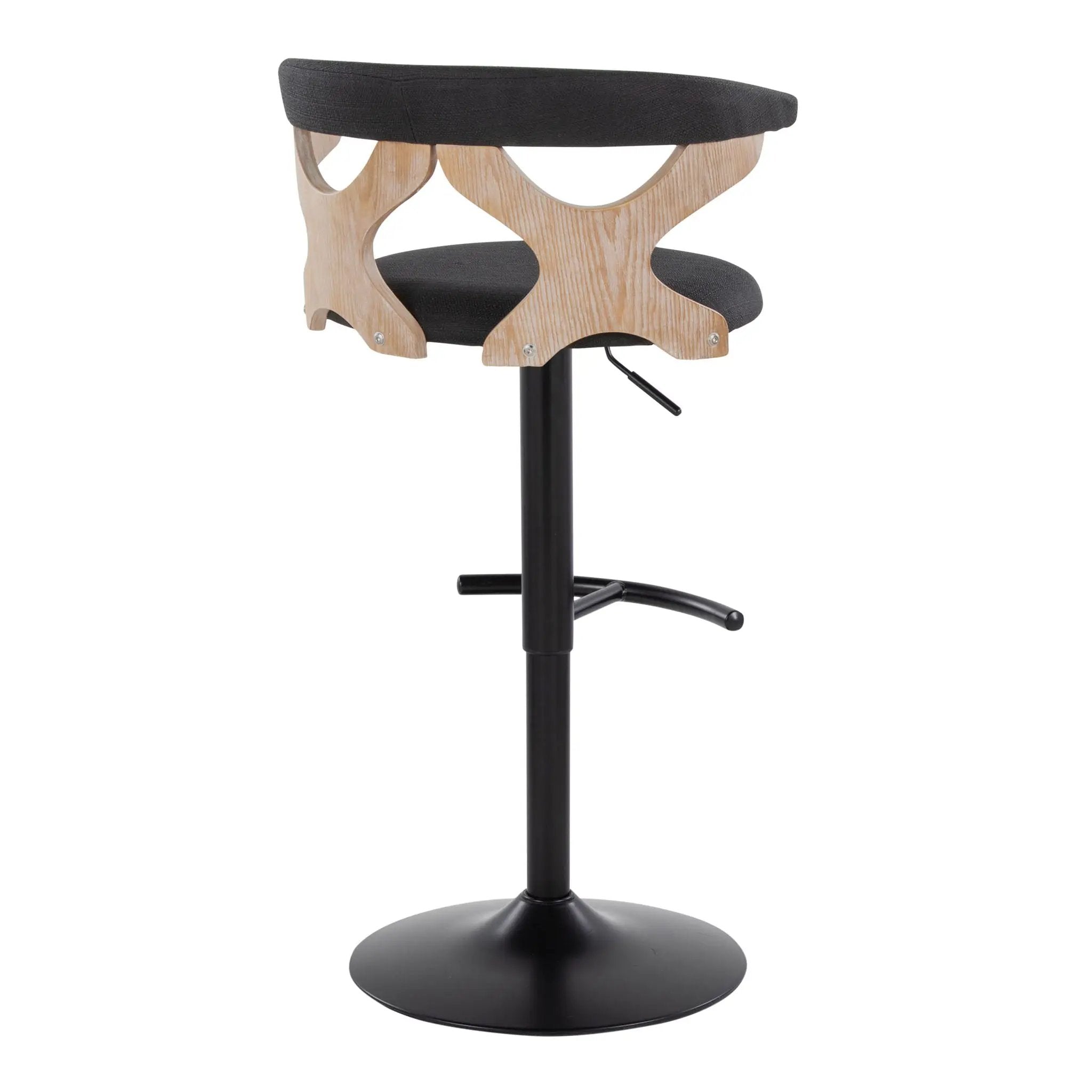 Gardenia - Contemporary Adjustable Barstool & Swivel With Rounded T Footrest (Set of 2) by Unique Piece Furniture