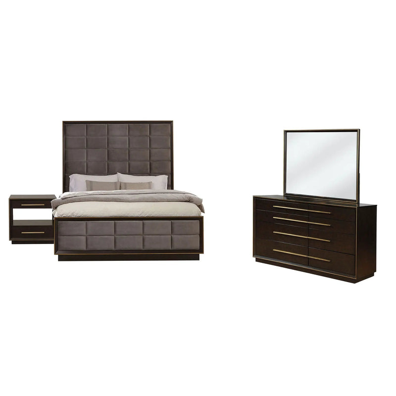 Durango 4-piece Eastern King Bedroom Set Smoked Peppercorn by Unique Piece Furniture