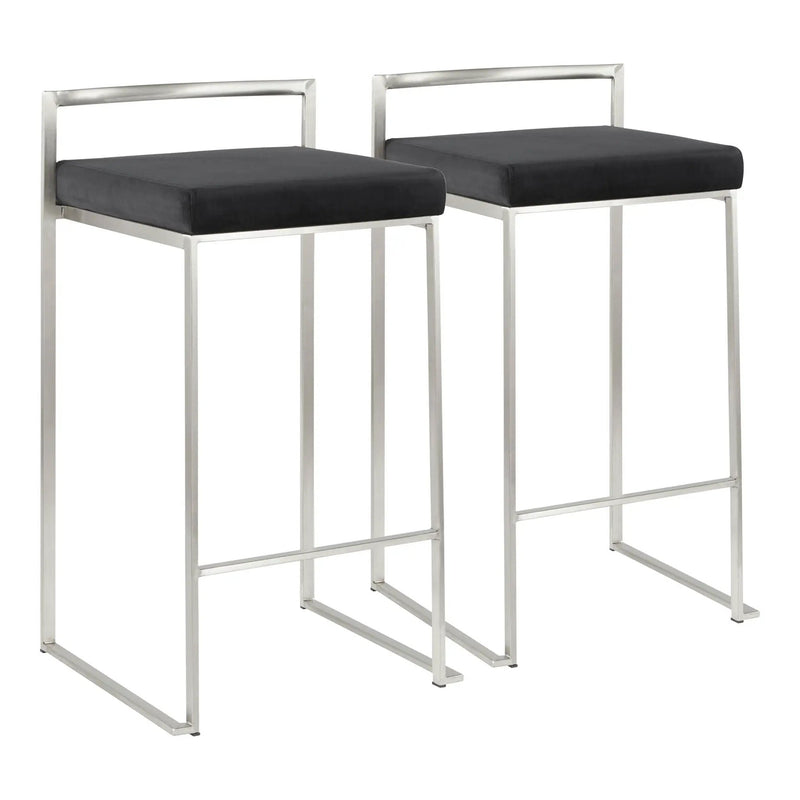 Fuji - Contemporary Elegant Stackable Counter Stool Set by HouseOfZazla