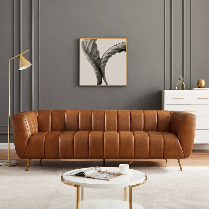 Ava - Sofa - Gold / Tan by HouseOfZazla