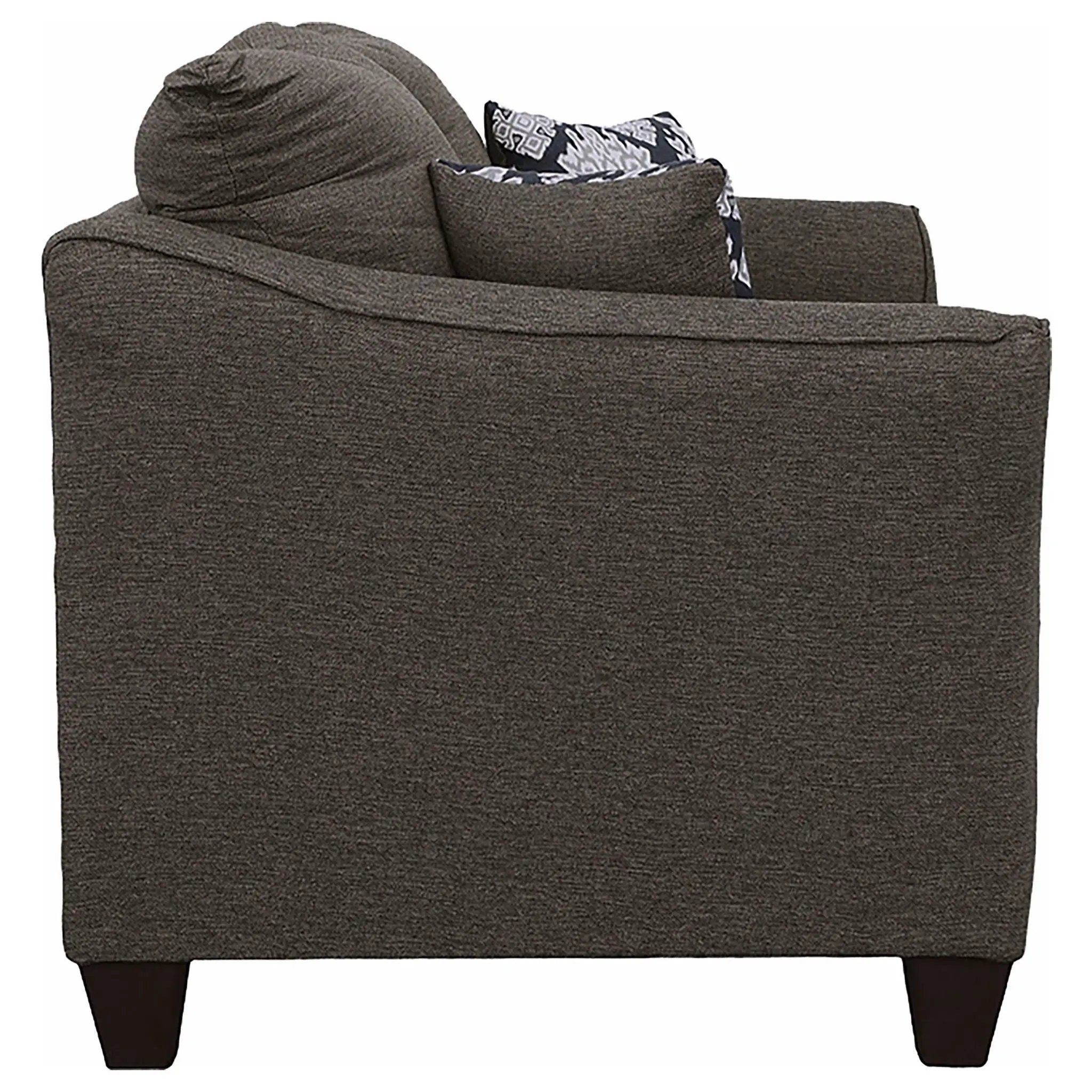 Salizar Upholstered Flared Arm Loveseat Charcoal Grey by Unique Piece Furniture