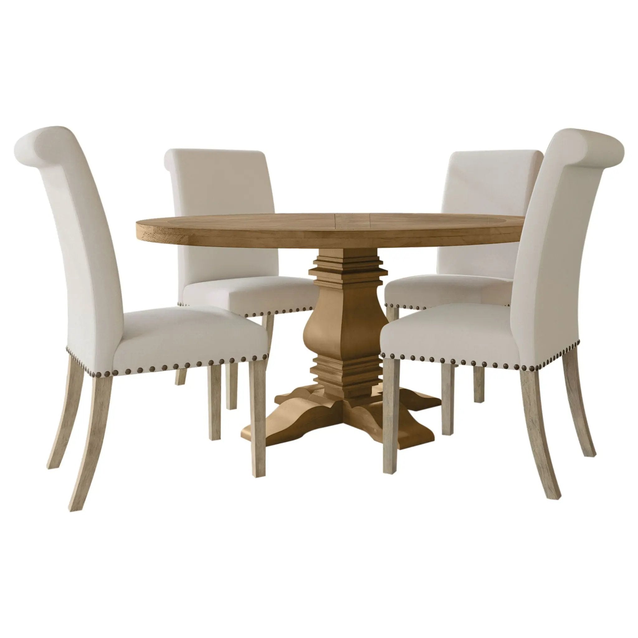 Florence 5-piece Round Dining Table Set Rustic Honey by Unique Piece Furniture