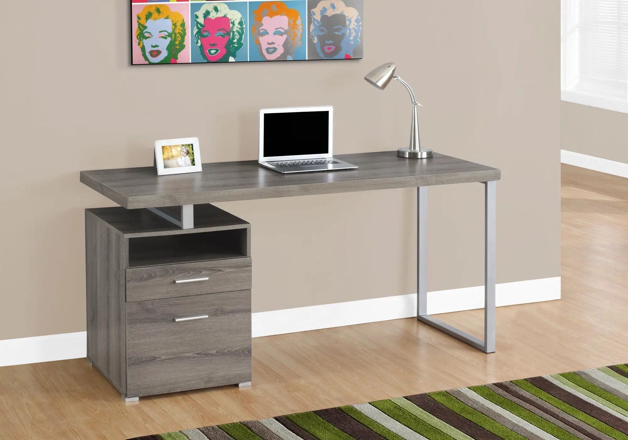 Computer Desk For Home Office, Laptop, Left Right Set - Up, Storage Drawers, Contemporary & Modern by Unique Piece Furniture