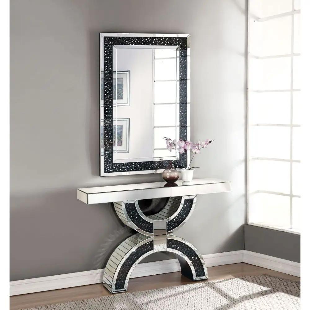 Nysa - Console Table With Faux Crystals - Mirrored by Unique Piece Furniture