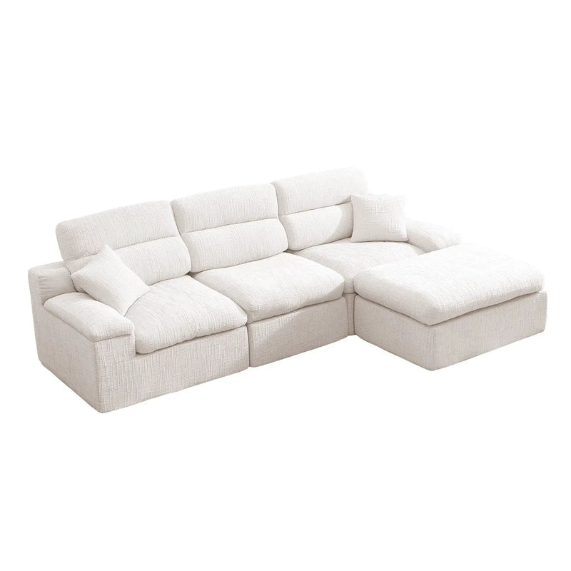 Corner Chaise Sofa With High Backrest by Unique Piece Furniture