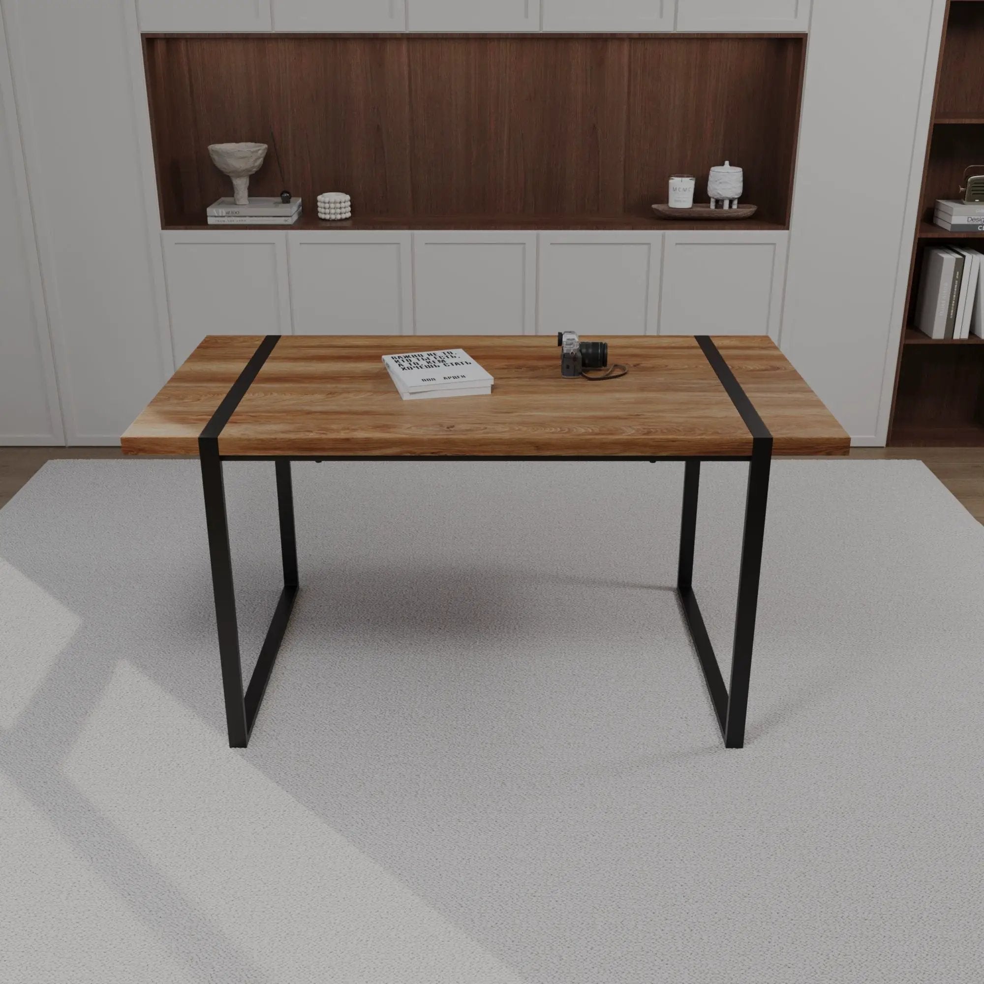 Rectangular Dining Table, 4 - 6 Person Capacity - Wood by HouseOfZazla