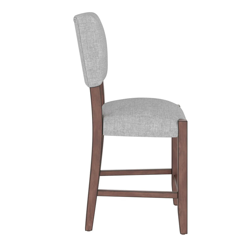 Set of 4 Mid-Century Modern Linen Upholstered Bar Stools by HouseOfZazla