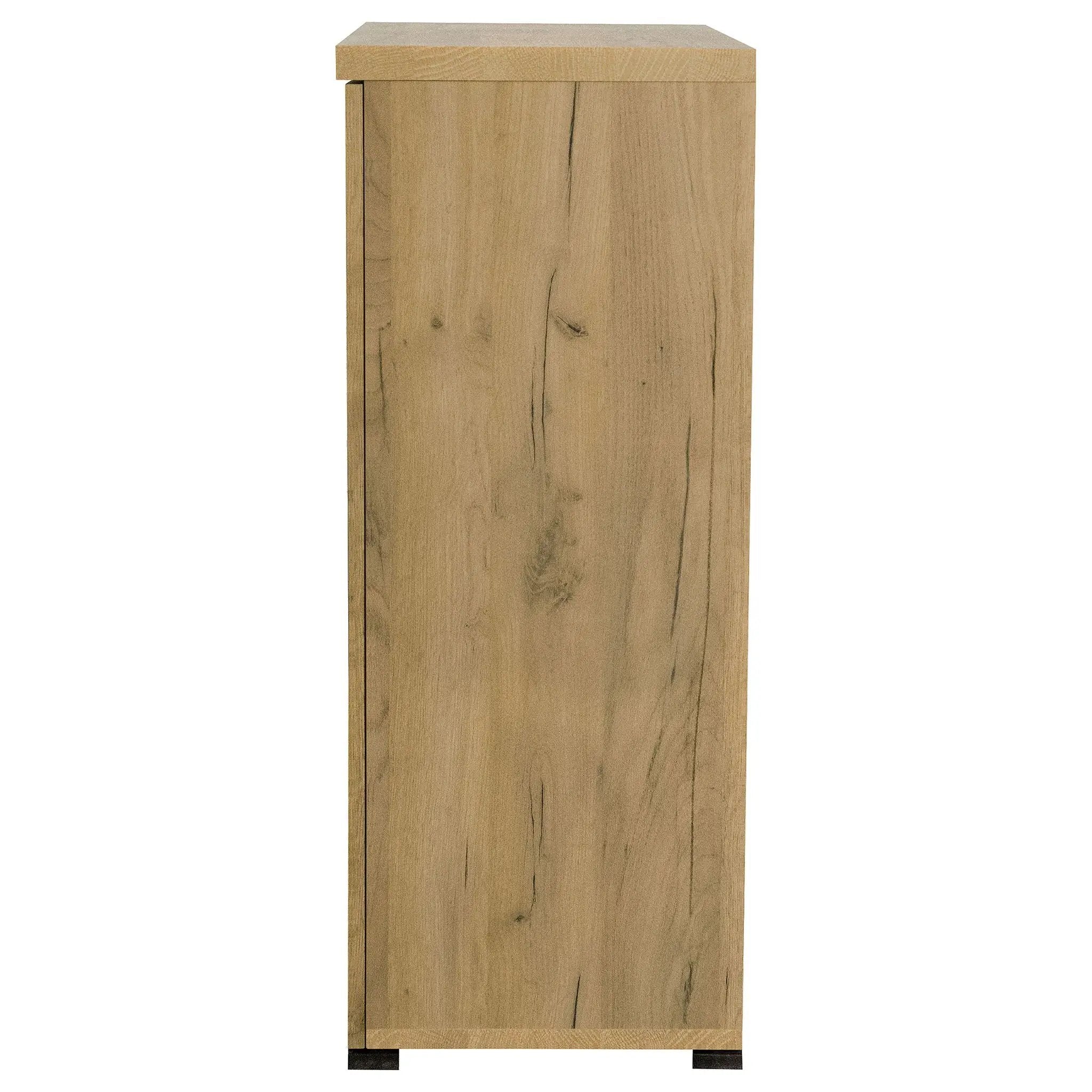 Bristol 6-shelf Engineered Wood Shoe Cabinet Golden Oak by Unique Piece Furniture