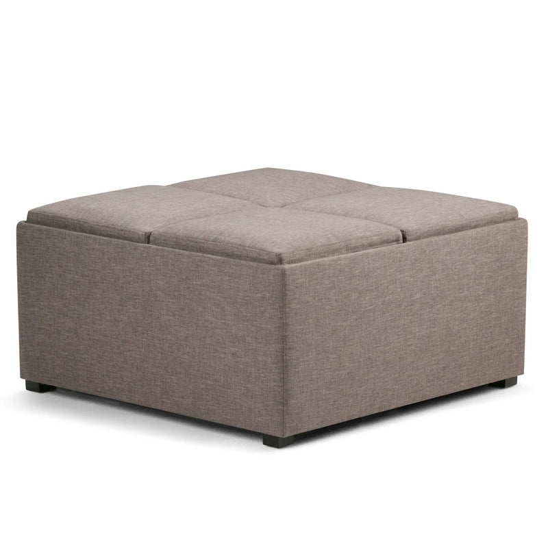 Avalon - Square Coffee Table, Storage Ottoman by Unique Piece Furniture