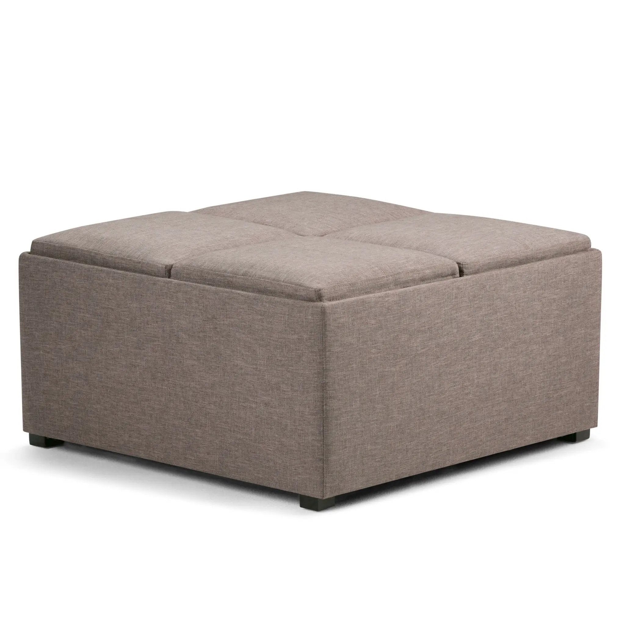 Avalon - Square Coffee Table, Storage Ottoman by HouseOfZazla