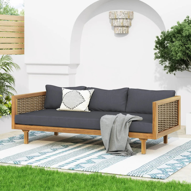 Claremont 3 Seater Daybed With Rattan Arms by HouseOfZazla