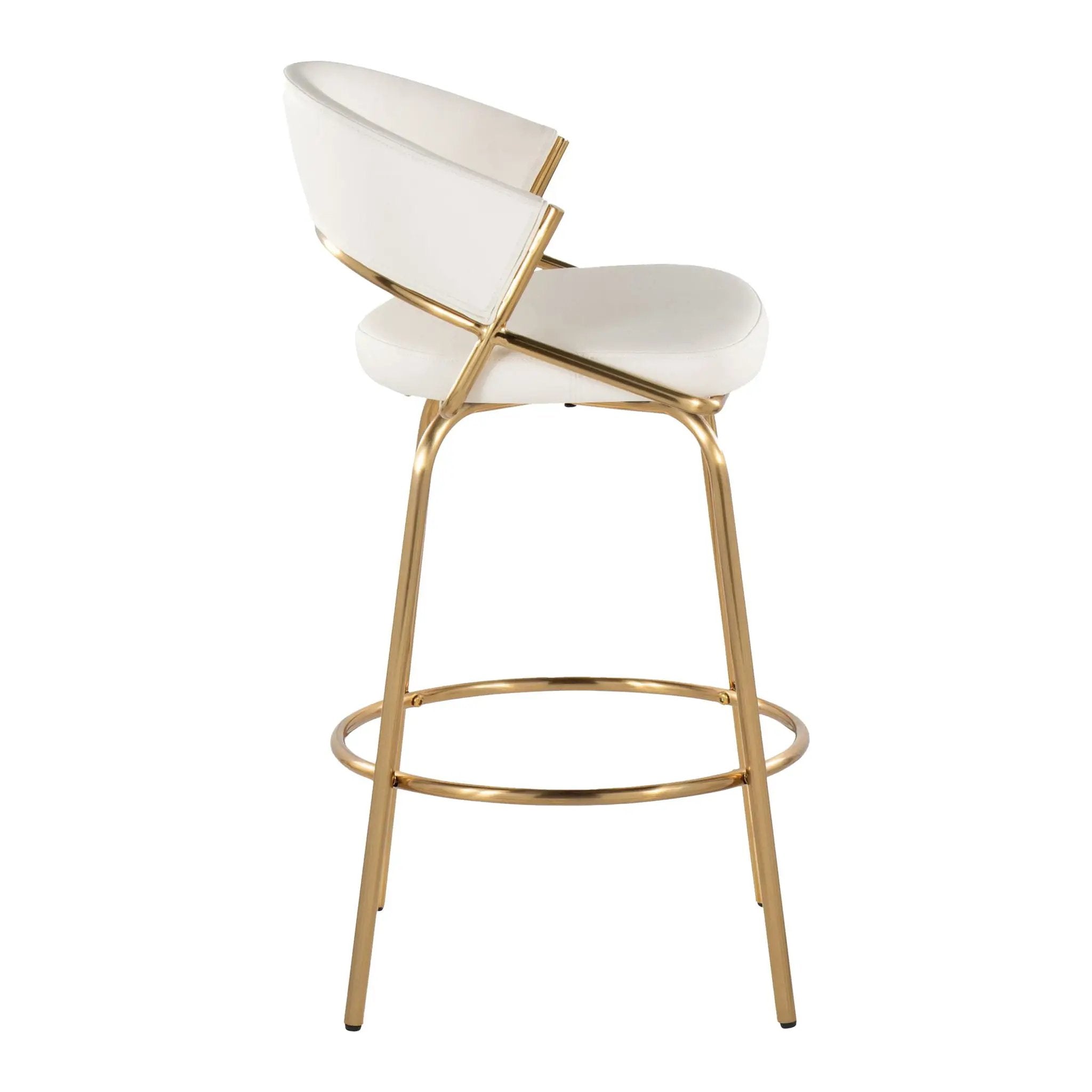 Jie - Glam Fixed Height Counter Stool (Set of 2) by HouseOfZazla