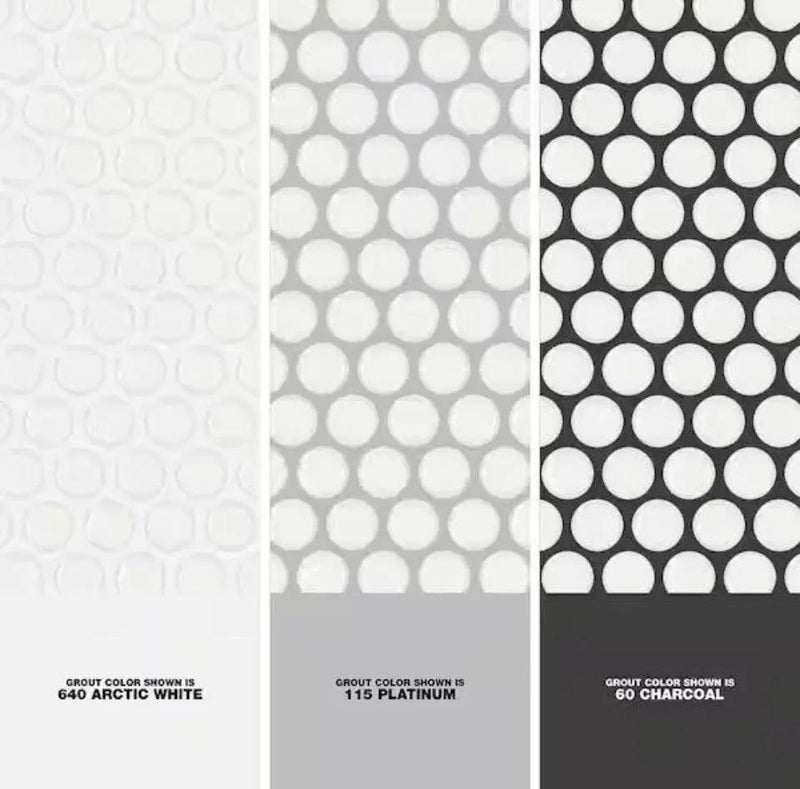 Open Box Daltile Restore Satin White 10 in. x 11 in. Glazed Ceramic Penny Round Mosaic Wall Tile (8.3 sq. ft./Case) by Selzalot