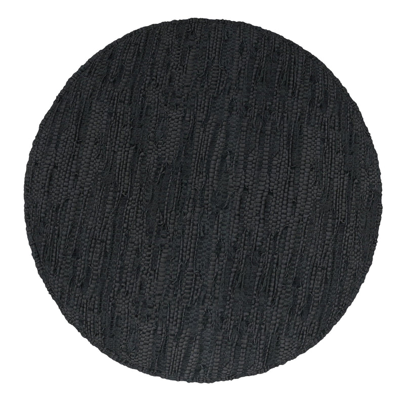 Fredrik - Round Pouf - Black by HouseOfZazla