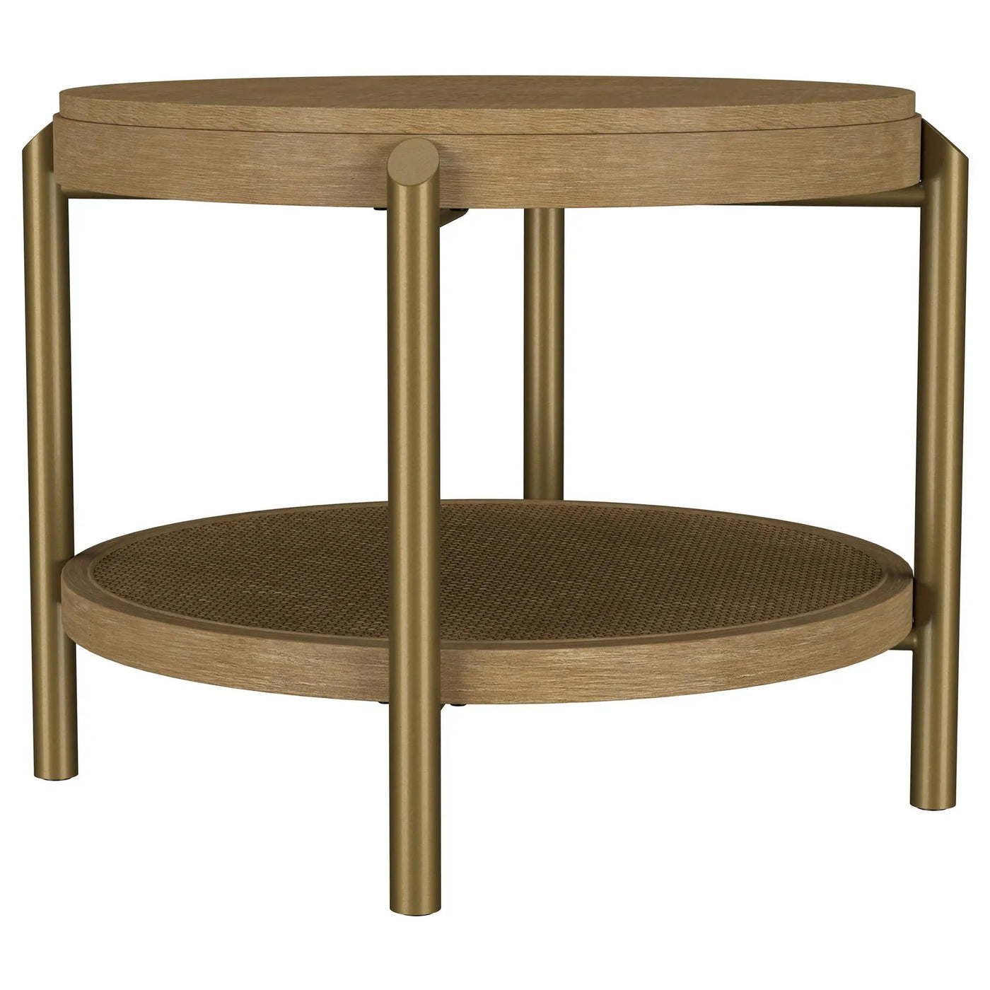 Benson - Round Table With Storage Shelf by HouseOfZazla