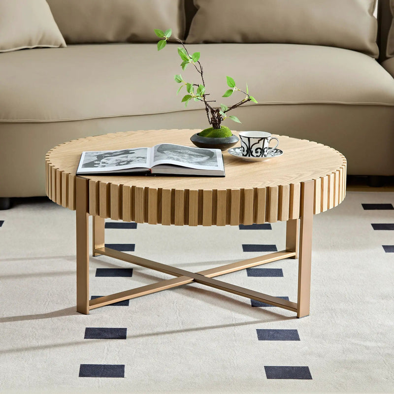 Modern Handcraft Drum Coffee Table by HouseOfZazla