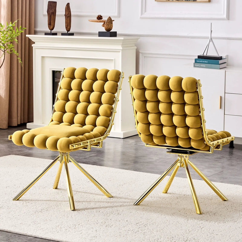Puffy Bubble, Ball Chain Dining Chairs For Dining Room (Set of 2) by Unique Piece Furniture