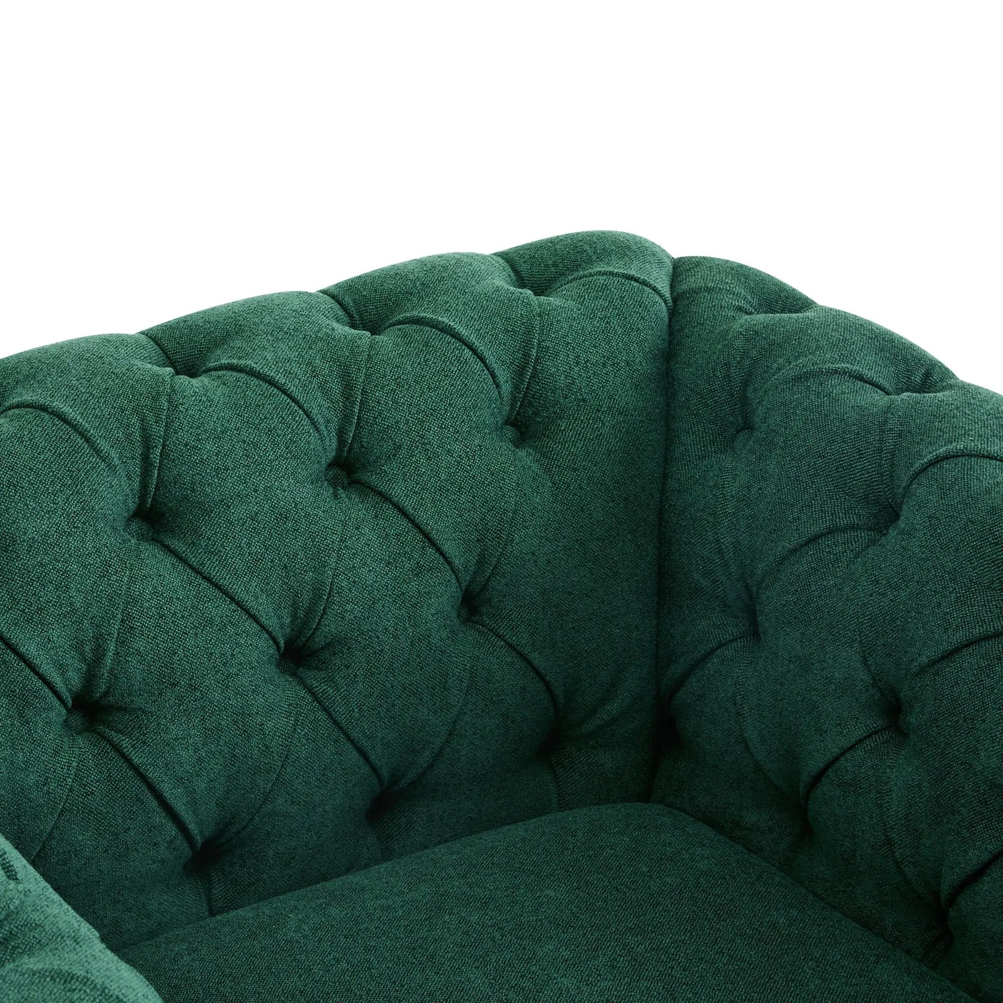 Chesterfield Style Swivel Club Chair With Button Tufted by HouseOfZazla