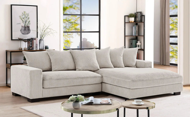 Luxe - Oversized 2 Piece Sectional Couches For Living Room, L Shaped Sofa With Chaise by HouseOfZazla