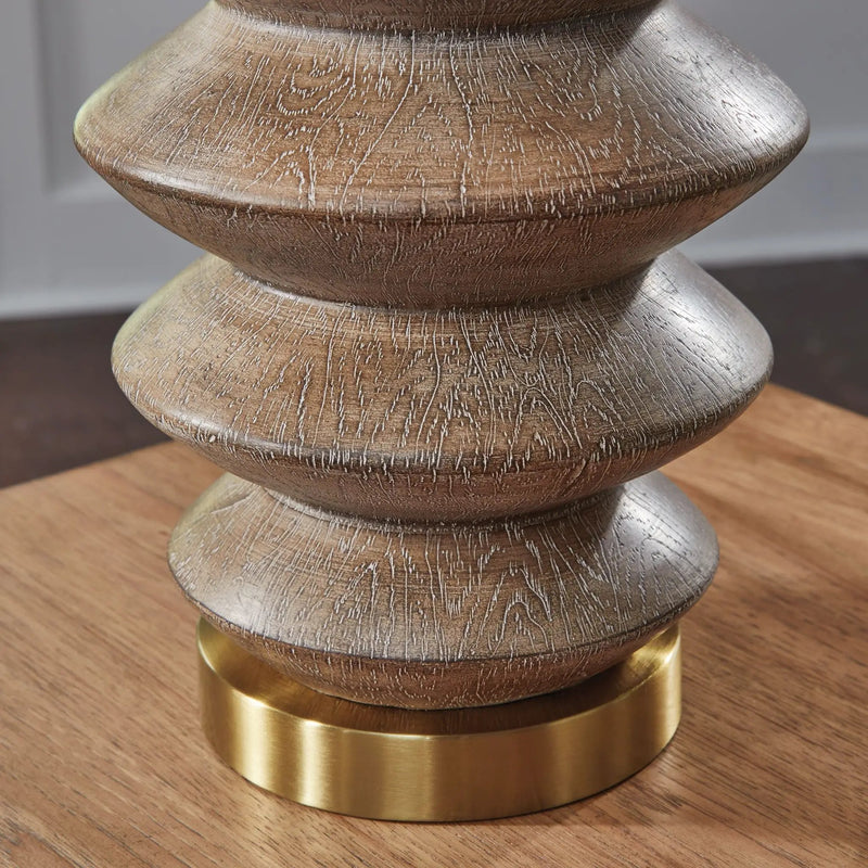 Jyllyard - Poly Table Lamp - Brown / Gold Finish by Unique Piece Furniture