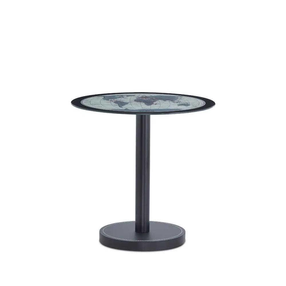 Boli - End Table - Black & Map Glass by Unique Piece Furniture