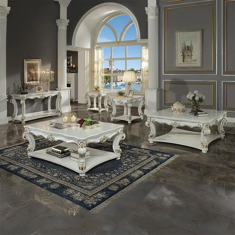 Vendome - 31" End Table - Antique Pearl by Unique Piece Furniture