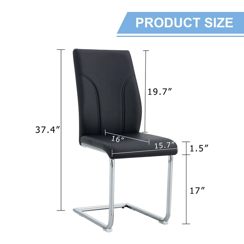 Modern Dining Chairs with High Backrest and Sturdy Legs by HouseOfZazla