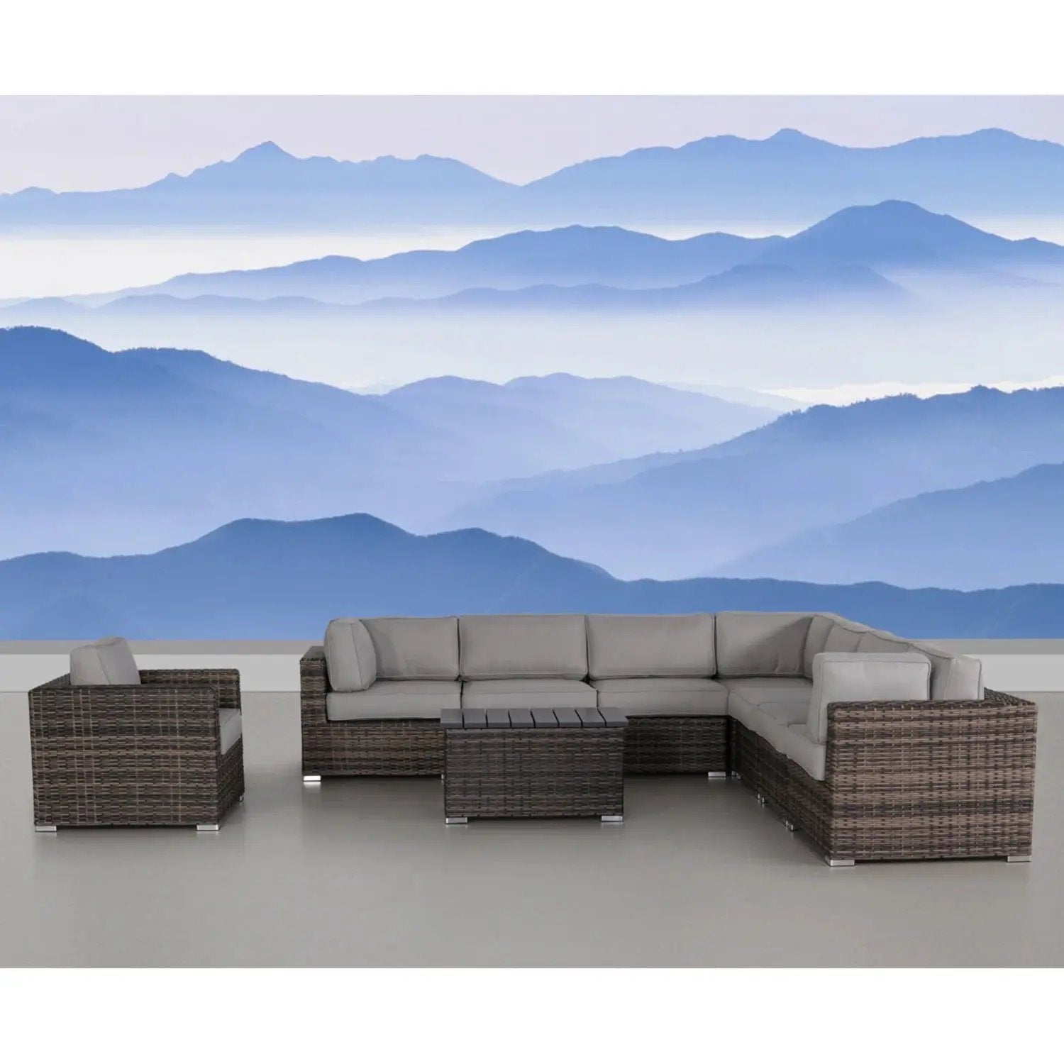 Stylish Entertainment Sectional Set, Outdoor Living by Unique Piece Furniture