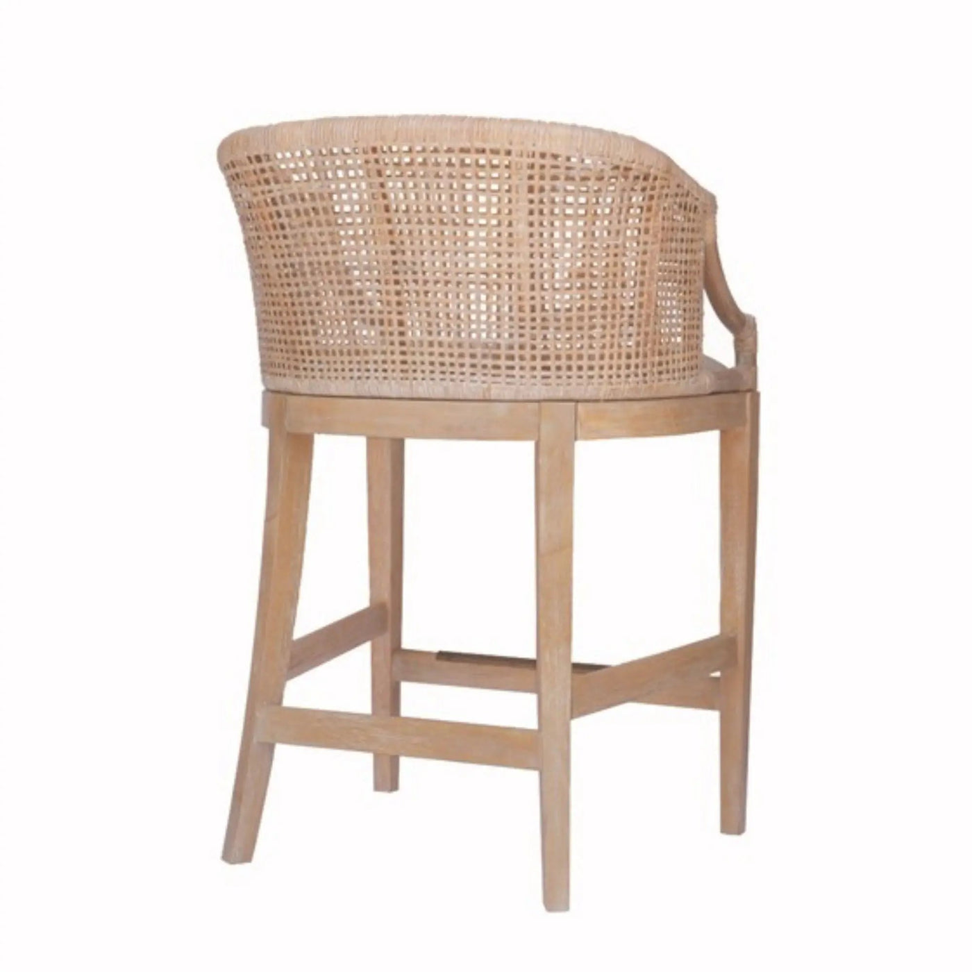 Casual Handcrafted Rattan Counter Stool by HouseOfZazla
