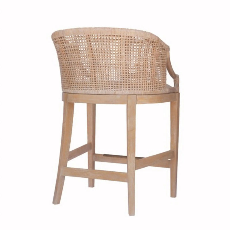Casual Handcrafted Rattan Counter Stool by Unique Piece Furniture