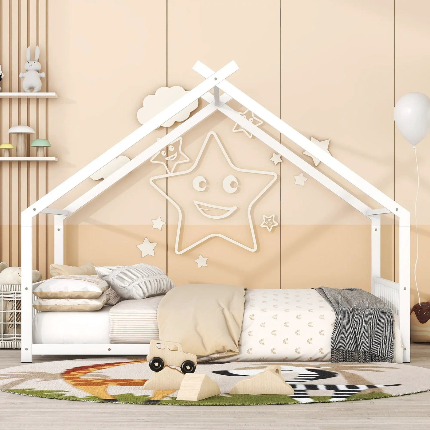 Metal House Bed by Unique Piece Furniture