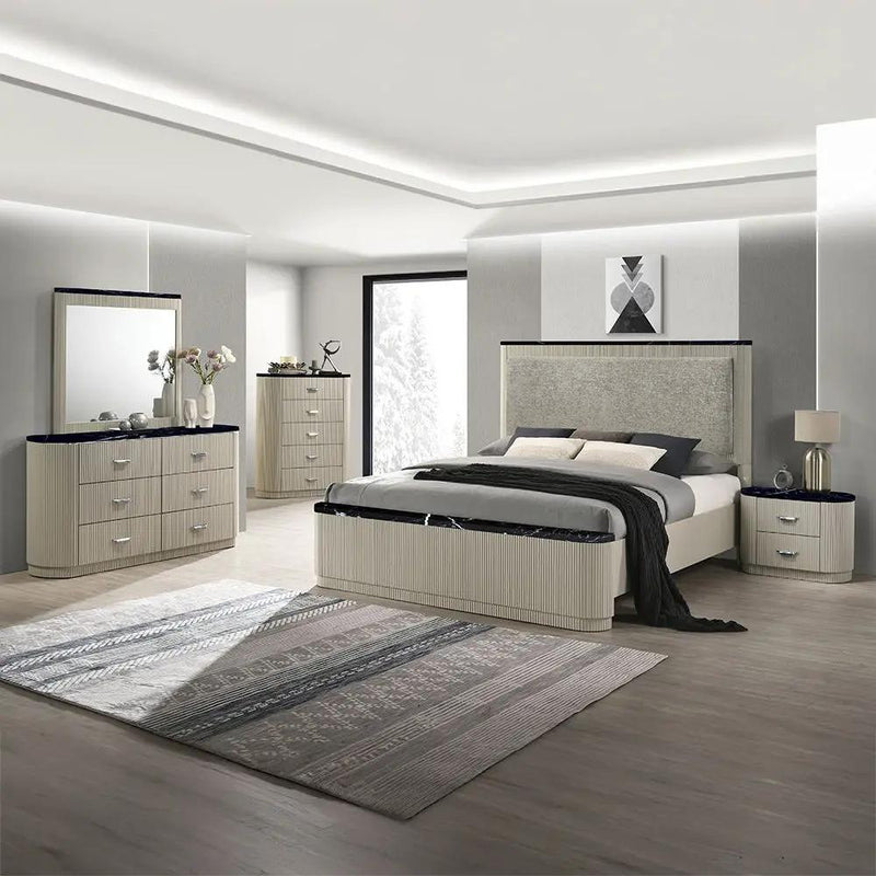 Travonte - Mirror - Gray / Beige by Unique Piece Furniture