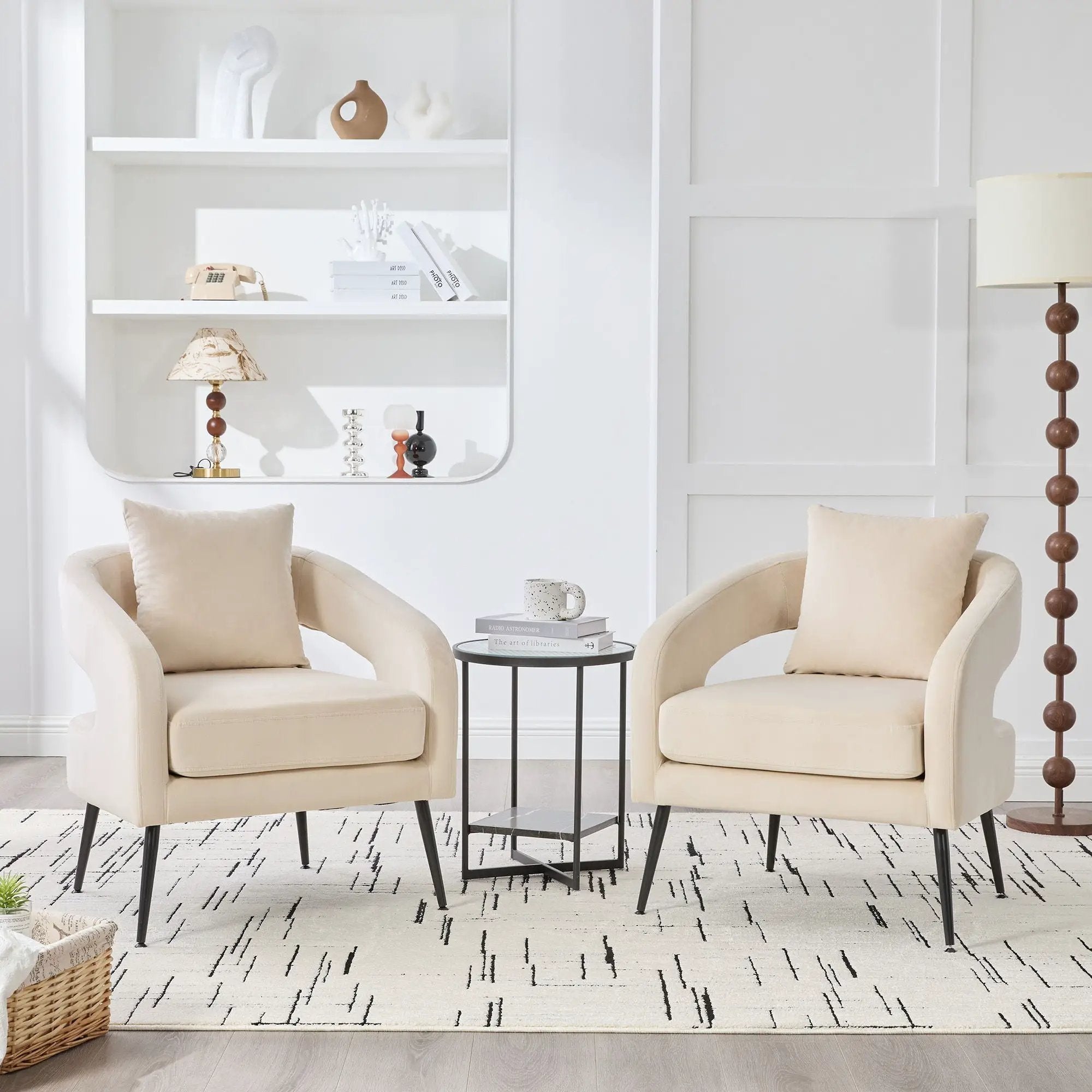 Open Back Accent Chair, Round Sofa Lounge Armchair by HouseOfZazla