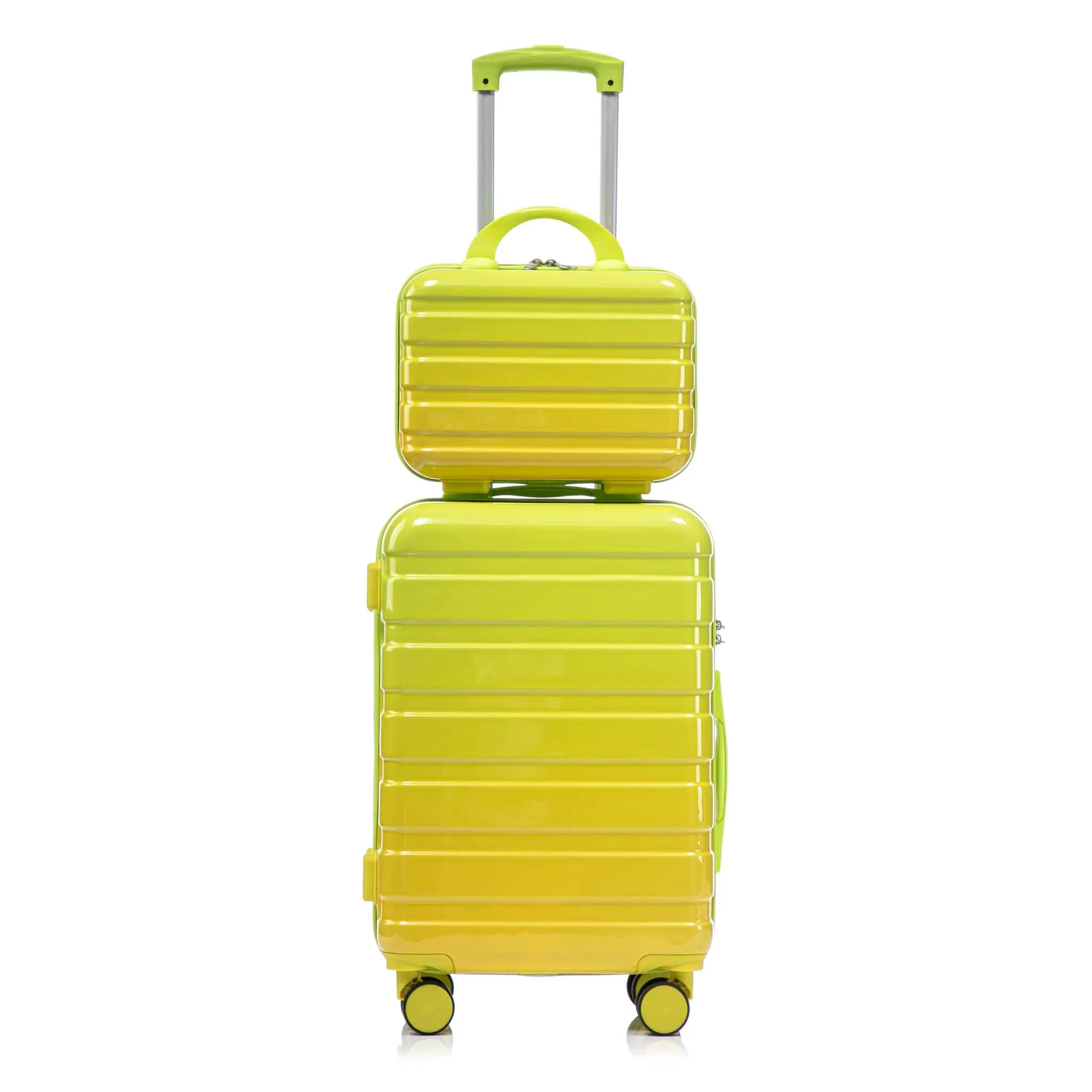 14'/20' 2-Piece PC Spinner Wheel Luggage Set with Gradient Color and Lock by HouseOfZazla