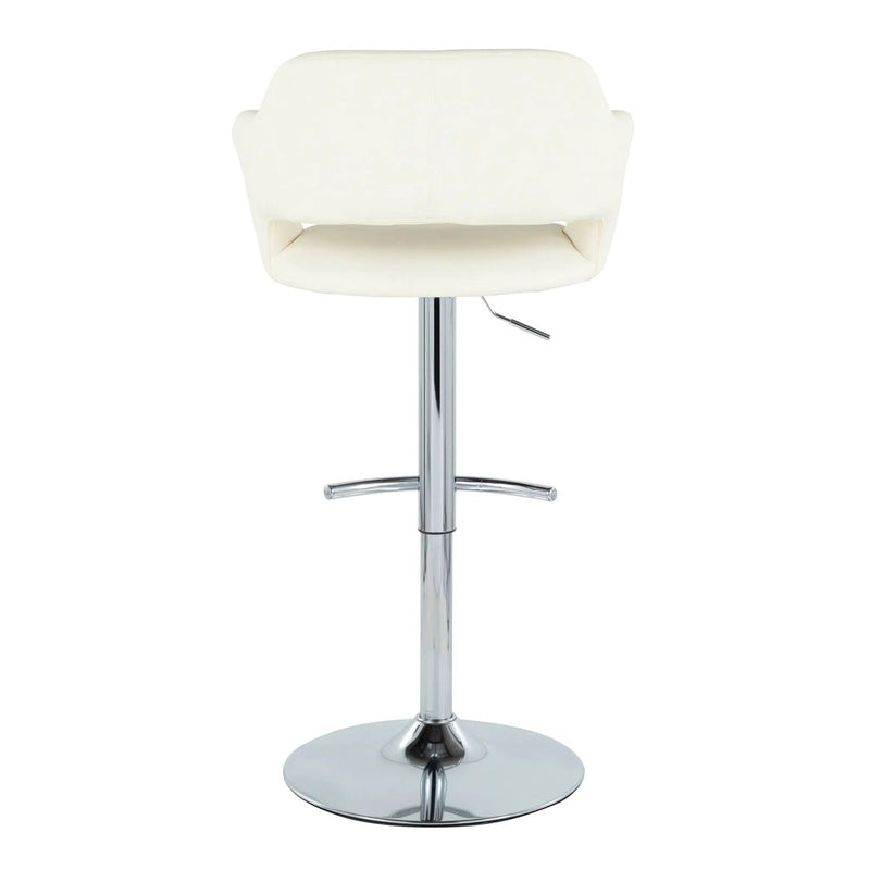 Margarite - Contemporary Ajustable Barstool With Swivel With Rounded T Footrest (Set of 2) by Unique Piece Furniture